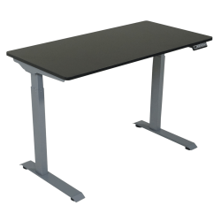 Victor Electric Standing Desk, 28-3/4"H x 48"W x 23-5/8"D, Black/Light Gray