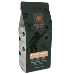 Copper Moon® Coffee Ground Coffee, Caramel Vanilla Blend, 12 Oz Per Bag