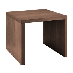 Eurostyle Abby Square Side Table, 20-1/8"H x 23-3/5"W x 23-3/5"D, Walnut