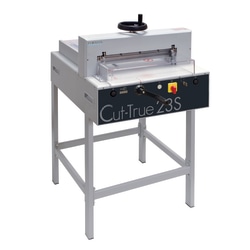 Formax Cut-True 23S Semi-Automatic 17"L Guillotine Paper Cutter With LED Laser Line, Gray