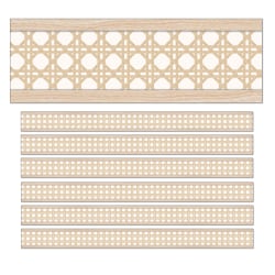 Carson Dellosa Education Straight Borders, True to You Woven Cane, 36' Per Pack, Set Of 6 Packs