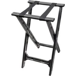 CSL Plastic 30"H Tray Stand, Black, Set Of 4 Stands