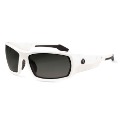 Ergodyne Skullerz® Safety Glasses, Odin, Polarized, White Frame, Smoke Lens