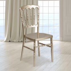 Flash Furniture HERCULES Series Resin Stacking Napoleon Chair, Gold