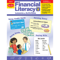 Evan-Moor Financial Literacy Lessons & Activities, Grade 4