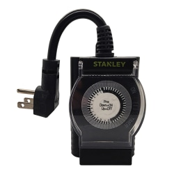Stanley TIMEIT Outdoor Twin-Outlet 24-Hour Mechanical Outdoor Timer, W31214