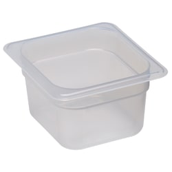 Cambro Translucent GN 1/6 Food Pans, 4"H x 6-3/8"W x 6-15/16"D, Pack Of 6 Containers