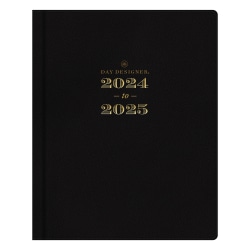 2024-2025 Day Designer Weekly/Monthly Planning Calendar, 8" x 10", Black, July To June, 144874