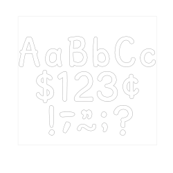 Teacher Created Resources Letters Combo Pack, 4", Modern Classic White, 257 Per Pack, Set Of 2 Packs