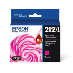 Epson® 212XL Claria® High-Yield Magenta Ink Cartridge, T212XL320-S