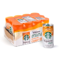 Starbucks Caramel Frappuchino Minis Chilled Coffee Drinks, 6.5 Oz, Pack Of 12 Drinks