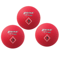 Champion Sports Playground Balls, 7", Red, Pack Of 3 Balls