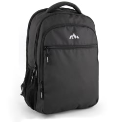 Trailmaker Heavy-Duty Nailhead Soft Touch Backpacks With 17" Laptop Sleeves, Black, Total Qty 24