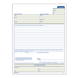 Adams™ Proposal Book, 8 3/8" x 11", 1 Part With Carbons, White, 50 Sheets