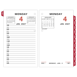 AT-A-GLANCE® 2027 Daily Loose-Leaf Desk Calendar Refill With Weekends, Standard, 3 1/2" x 6"