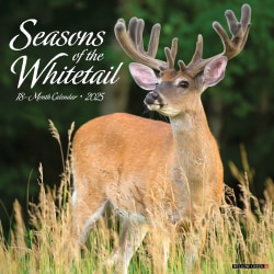 2025 Willow Creek Press Monthly Wall Calendar, 12" x 12", Seasons Of The Whitetail (Deer), January 2025 to December 2025, 46852