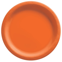 Amscan Paper Plates, 10", Orange Peel, 20 Plates Per Pack, Case Of 4 Packs