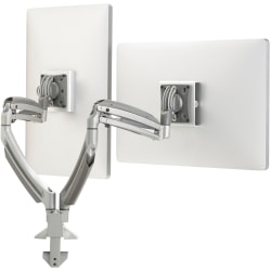 Chief Kontour Dynamic Dual Monitor Desk Mount - For Displays 10-30" - Silver - Height Adjustable - 2 Display(s) Supported - 10" to 30" Screen Support - 50 lb Load Capacity - 75 x 75, 100 x 100 - VESA Mount Compatible - 1 Each