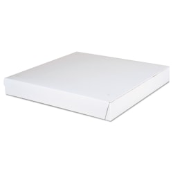 SCT® Lock-Corner Pizza Boxes, 1-15/16"H x 14"W x 14"D, White, Carton Of 100 Boxes