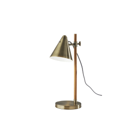 Adesso® Bryn Desk Lamp, 20"H, Antique Brass