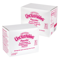 Smucker's Peanut Butter & Raspberry Wheat Uncrustables, 2.6 Oz, Total Qty 16