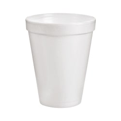 Dart® Insulated Foam Drinking Cups, White, 10 Oz, Case Of 1,000 Cups