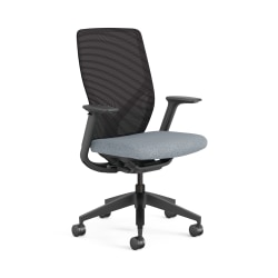 HON Flexion Ergonomic Fabric/Mesh Mid-Back Task Chair, Basalt/Black