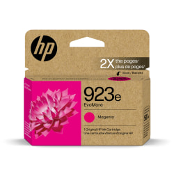 Original HP 923e Magenta EvoMore Ink Cartridge | Works with HP OfficeJet 8120 Series, HP OfficeJet Pro 8130 Series | Carbon neutral | 4K0T5LN