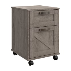 kathy ireland® Home by Bush Furniture Cottage Grove 17"D Vertical 2-Drawer Mobile File Cabinet, Restored Gray, Delivery