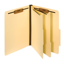 Pendaflex® Top-Tab Manila Classification Folders With 2 Dividers, Letter Size, Box Of 10 Folders