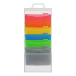 Office Depot® Brand 6-Pocket Cascading Wall File With 6 Folders, Letter Size, Clear, Total Qty 1