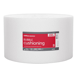 Office Depot® Brand Small Bubble Cushioning, 3/16" Thick, Clear, 12" x 200'