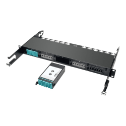 Eaton Tripp Lite Series 24-Fiber Patch Panel MTP/MPO to x12 LC 10Gb Breakout Cassette - Fiber optic cassette - LC x 12 - black