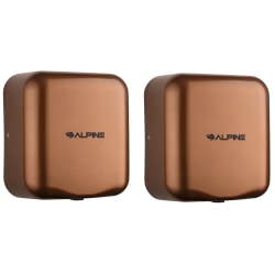 Alpine Industries Hemlock Commercial Automatic High-Speed Electric Hand Dryers, Copper, Pack Of 2 Dryers