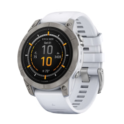 Garmin epix Pro (Gen 2) Sapphire Edition Smartwatch with 47 mm Case, Whitestone/Titanium