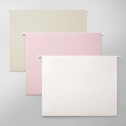 Office Depot® Brand Fashion Hanging File Folders, Letter Size, Blush Neutral Pastels, Total Qty 6