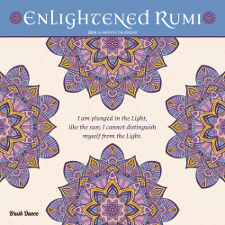 2024 Brush Dance Monthly Square Wall Calendar, 12" x 12", Enlightened Rumi, January To December