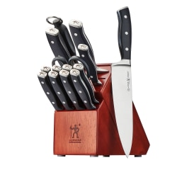 Henckels Forged Accent 15-Piece Knife Block Set, Brown