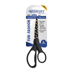 Westcott Student Fun And Fashionable Scissors, 7", Pointed, Floral