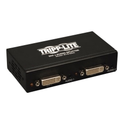 Tripp Lite 2-Port DVI Single Link Video / Audio Splitter / Booster DVIF/2xF TAA - Video/audio splitter - 2 x DVI / audio - desktop