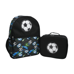 Office Depot® Brand School Backpack and Lunch Box Set, Soccer