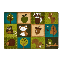 Carpets for Kids® KIDSoft™ Nature's Friends Activity Rug, 6' x 9', Brown