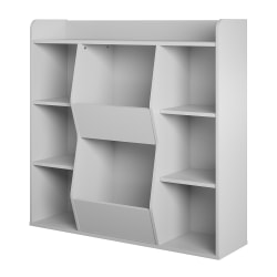 Ameriwood Home Nathan Kids 41"H 8-Cube Large Toy Storage Bookcase, Gray