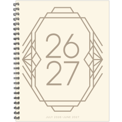 Willow Creek Press Softcover Weekly/Monthly Academic Planner, 8-1/2" x 11", Champagne Crest, July 2026 - June 2027, Total Qty 1