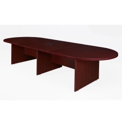 Regency Legacy Melamine Oval Conference Table, 29"H x 144"W x 52"D, Mahogany