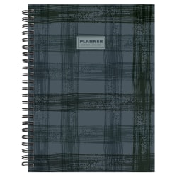 2026-2027, TF Publishing  Blue Flannel Medium Weekly Monthly Planner, 8" x 6.5", July 2026 to June 2027