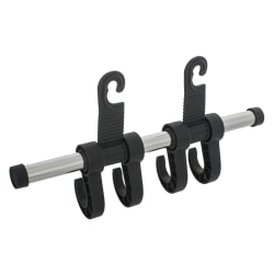 MAXSA® Innovations 4-Hook Car Headrest Hanger, Black/Chrome