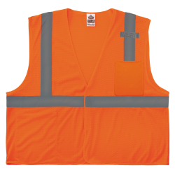 Ergodyne GloWear Mesh Hi-Vis Safety Vest, 2XL, Orange