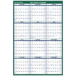 AT-A-GLANCE® 2027 Vertical Reversible Erasable Yearly Wall Calendar, Extra Large, 32" x 48"