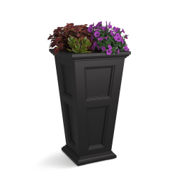 Mayne Fairfield Planter, 34"H, Black